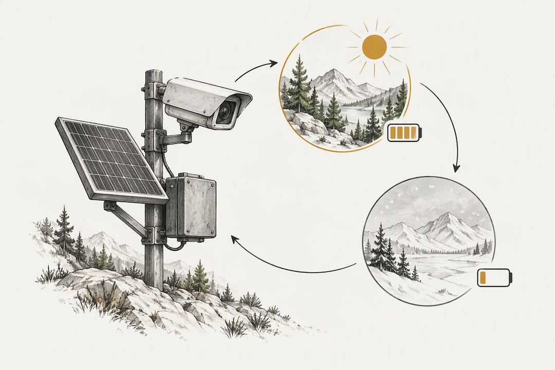 Illustration of seasonal webcam power limits
