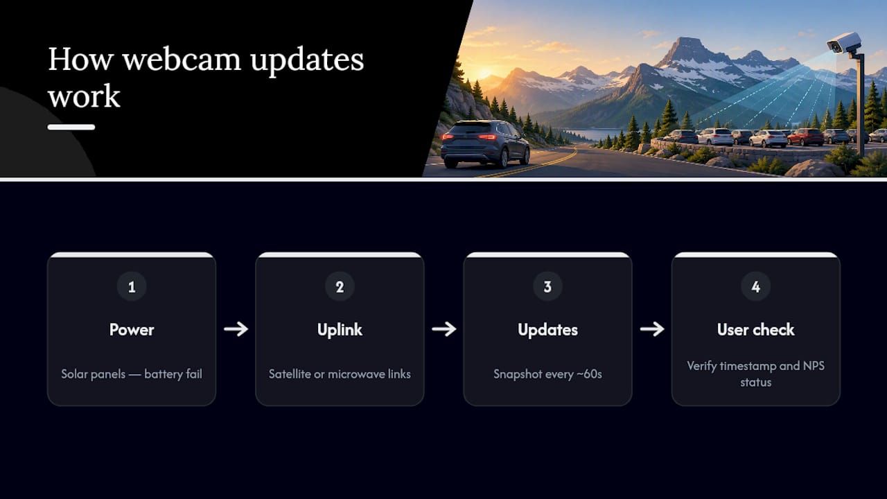 Remote webcam update and outage diagram